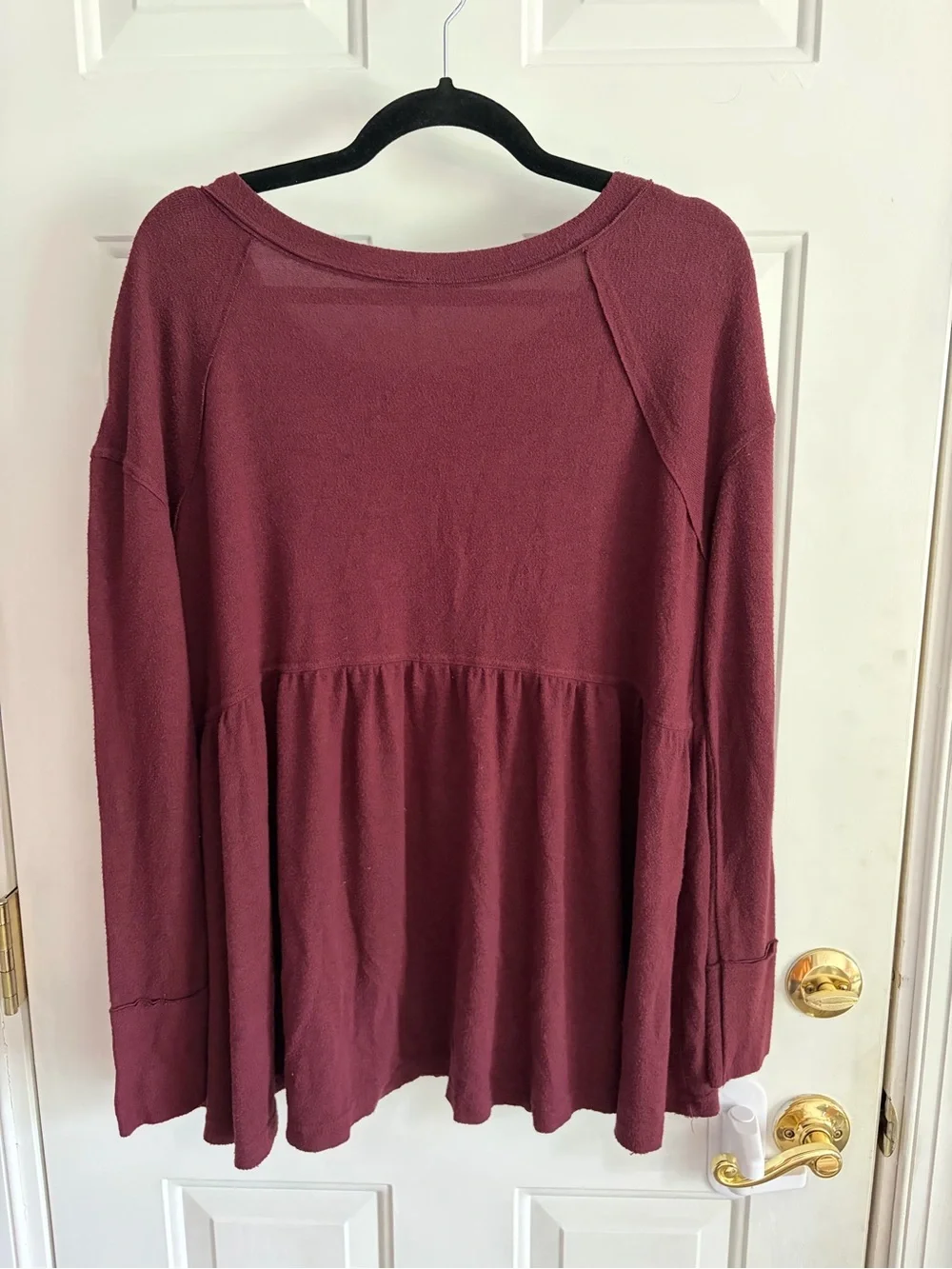 Free People Forever that Girl Peplum Tunic - Wine